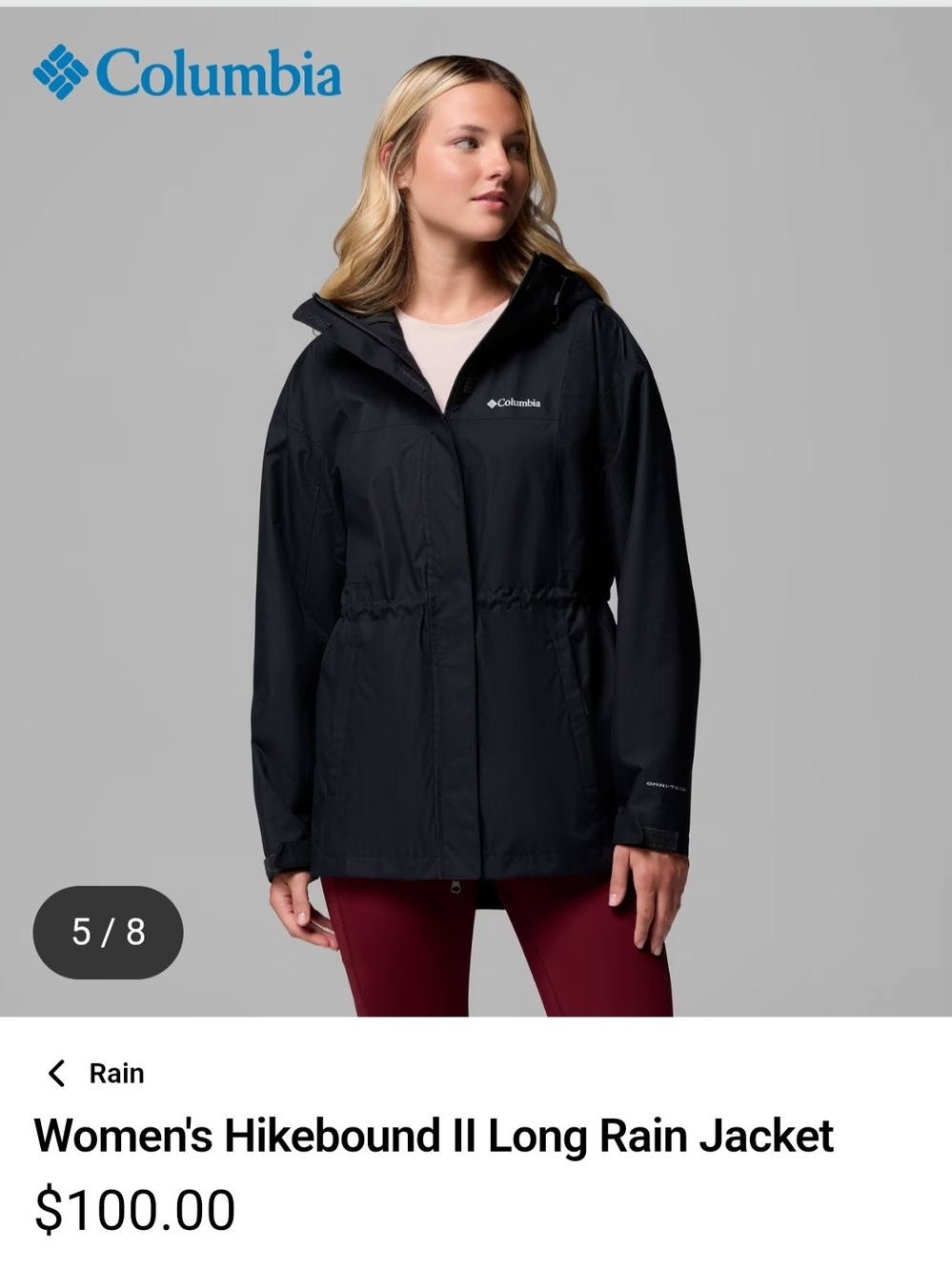 Columbia Black Long Rain Trench Coat 11